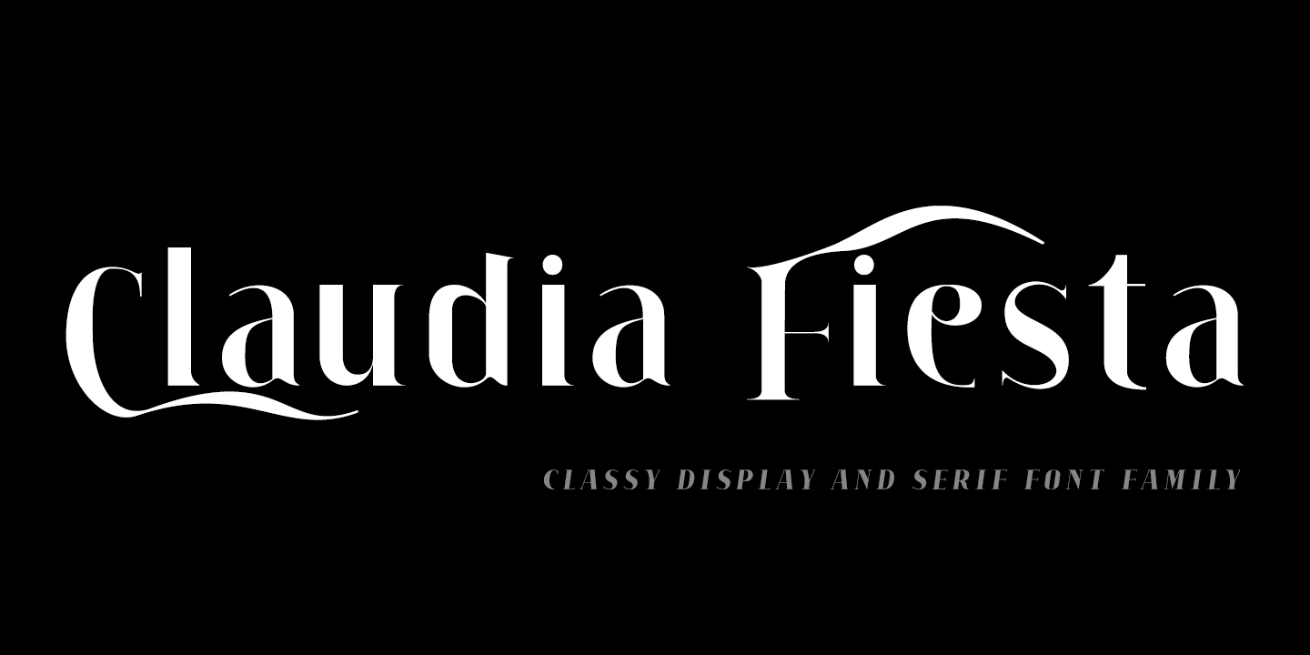 Ejemplo de fuente Claudia Fiesta SemiBold Italic